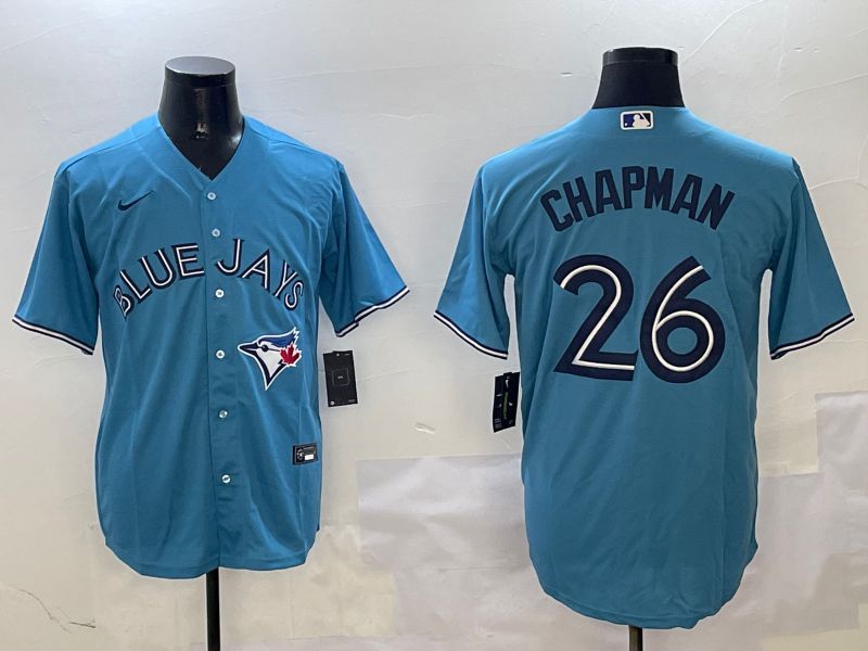 Men Toronto Blue Jays #26 Chapman Light Blue White Game 2025 Nike MLB Jersey style 1->toronto blue jays->MLB Jersey